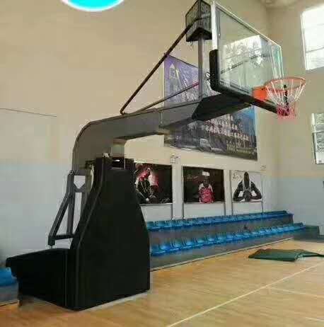 室內比賽型電動液壓籃球架